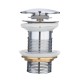 Bathroom Basin Waste Pop Up Push Button Sink Drain Strainer Slotted Wastes Brass Chrome Plug