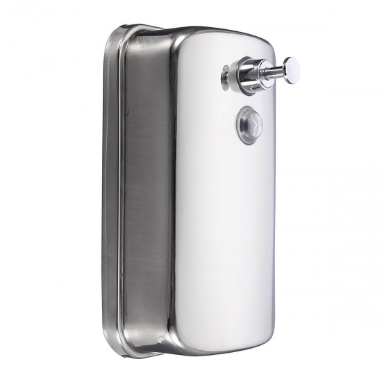 Bathroom Kitchen Stainless Steel Wall Mounted Lotion Pump Soap Shampoo Dispenser