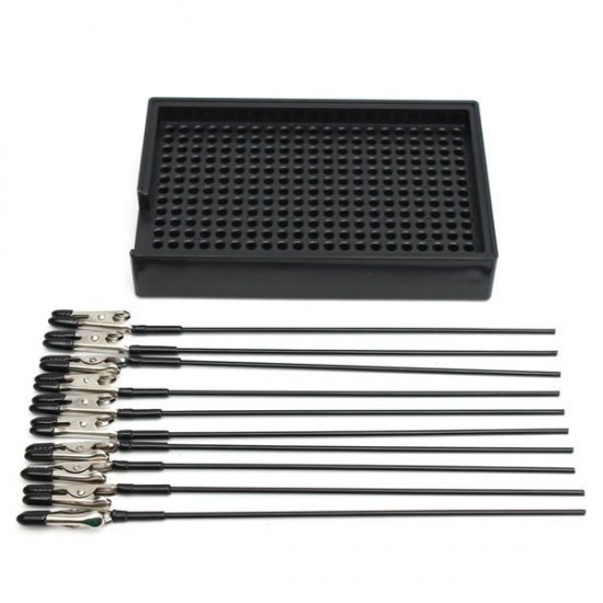 Black Painting Stand Base with 10Pcs Alligator Clips Model Spraying Modeling Tools