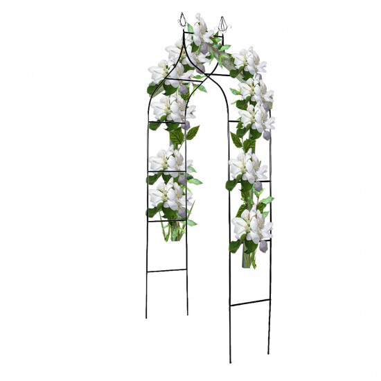 Black Wrought Iron Climbing Frame Metal Garden Arch