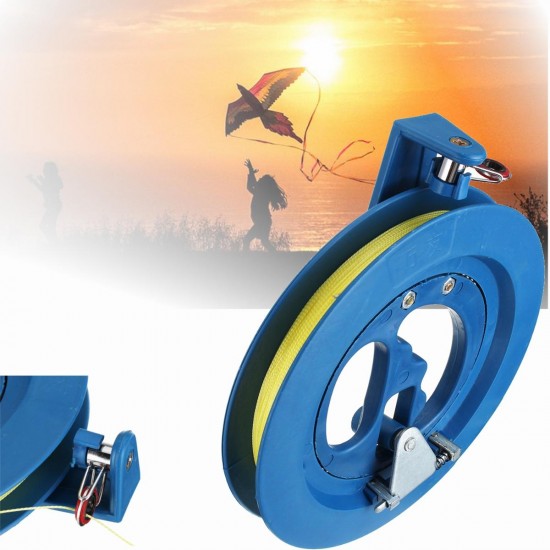 Blue Kite Line Winder Winding Reel 100M String Grip Wheel Flying Tools & Lock