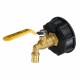 Brass IBC Tank Tap Adapter Faucet Valve Fit 1/2'' 3/4'' Garden Water Hose Tool