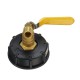 Brass IBC Tank Tap Adapter Faucet Valve Fit 1/2'' 3/4'' Garden Water Hose Tool