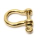 Brass Ring Bow Shackle Joint Connect Key Chain Hook Buckle DIY Leather Craft Hardware