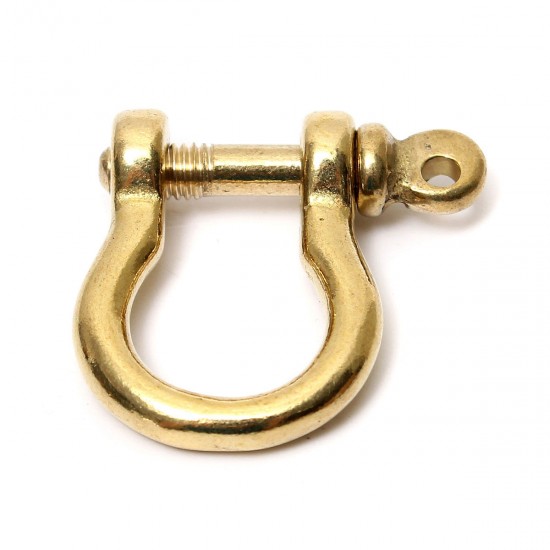 Brass Ring Bow Shackle Joint Connect Key Chain Hook Buckle DIY Leather Craft Hardware