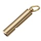 Brass Survival Whistle Pure Copper Key Chain with Buckle Ring 4.2x1cm