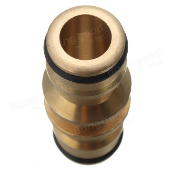 Brass Two-way Quick Joint Hose Connector Fitting For Wash Car Pipe Garden Water Hose