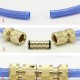 Brass Two-way Quick Joint Hose Connector Fitting For Wash Car Pipe Garden Water Hose