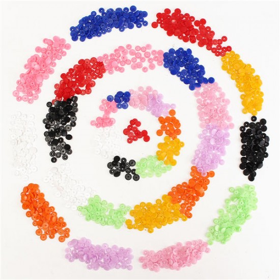 Button Fastener Snap Pliers with 350Pcs T5 Snap Resin Plastic Poppers Buttons