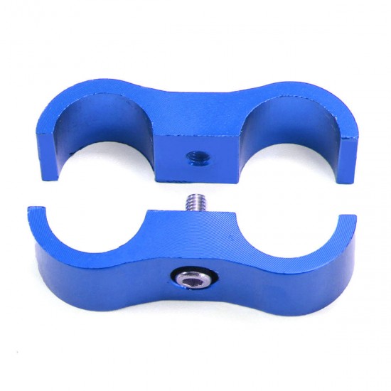 CNC AN-6 AN6 13.4MM Blue Braided Hose Separator Clamp Fitting Adapter Bracket