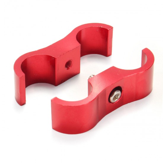 CNC AN-6 AN6 13.4MM Braided Hose Separator Clamp Fitting Adapter Bracket Red