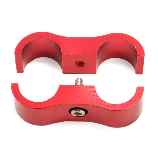 CNC AN-6 AN6 13.4MM Braided Hose Separator Clamp Fitting Adapter Bracket Red