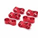 CNC AN-6 AN6 13.4MM Braided Hose Separator Clamp Fitting Adapter Bracket Red