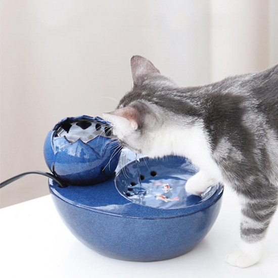 Ceramic Pet Cat Supplies Waterer Dispenser Automatic Pet Water Feeder