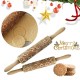 Christmas 3D Flower Wood Rolling Pin Embossing Baking Cookie Biscuit Fondant DIY Baking Tools