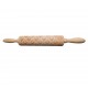 Christmas Wooden Rolling Pin Deer Pattern Engraved Embossing Rollers for Pastry Cookies Baking