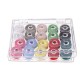 Clear Plastic Bobbins With 20pcs Sewing Machine Spools Yarn Thread Storage Box