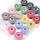 Clear Plastic Bobbins With 20pcs Sewing Machine Spools Yarn Thread Storage Box