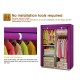 Clothes Closet Portable Wardrobe Closet Storage Organizer Clothes Hanging Rack With Shelf