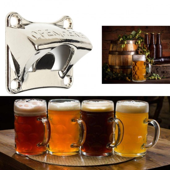 Creative Zinc Alloy Wall Mounted Bottle Opener Beer Soda Glass Bottle Opener