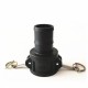 DN25 1.5 inch Plastic Chemical Pipeline Tanker Joint Alkali Resistant Corrosion Resistant Male Head Cover Female Head Flange Adapter