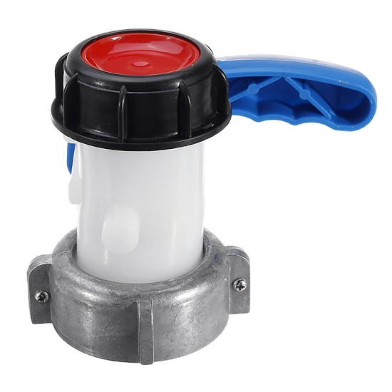 DN40/50 IBC Universal Hose Connector Tap Shut Off Garden Accessories Coarse Thread Tote Tank Adapter Butterfly Valve Fitting Parts for Home Garden