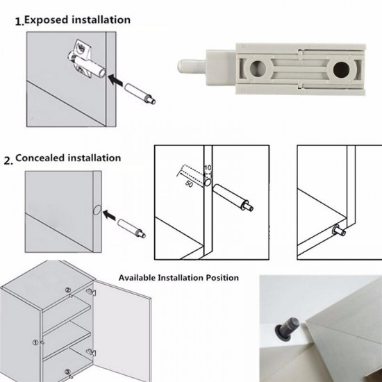 Damper BufferCabinet Cupboard Kitchen Door Dampers Buffer Soft Closer Cushion Close Stops