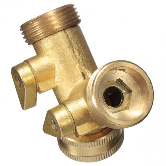 EU Standard 3/4 '' Brass Garden Irrigation 2 Way Y Shape Adapter Splitter Hose Faucet Manifold Pipe Tap Connector