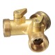 EU Standard 3/4 '' Brass Garden Irrigation 2 Way Y Shape Adapter Splitter Hose Faucet Manifold Pipe Tap Connector