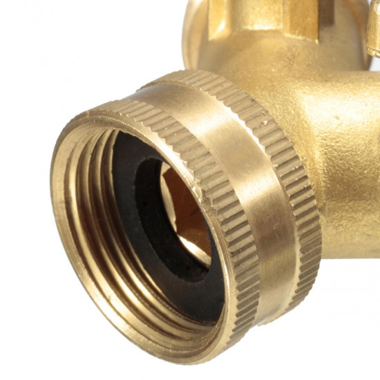 EU Standard 3/4 '' Brass Garden Irrigation 2 Way Y Shape Adapter Splitter Hose Faucet Manifold Pipe Tap Connector