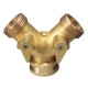 EU/US Standard 3/4 '' Brass Garden Irrigation Hose Splitter Faucet Manifold 2 Way Y Shape Adapter Pipe Tap Connector