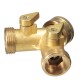 EU/US Standard 3/4 '' Brass Garden Irrigation Hose Splitter Faucet Manifold 2 Way Y Shape Adapter Pipe Tap Connector