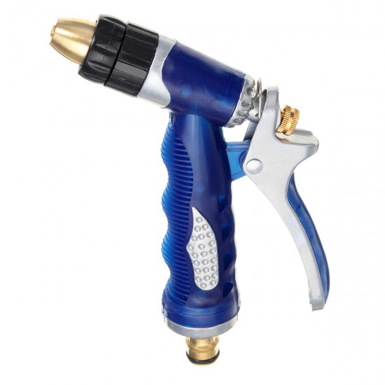 Garden Water Hose Nozzle Jet Spray Gun High Pressure Adjustable Watering