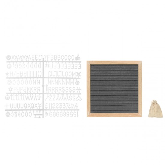 Gray Felt Letter Board Oak Frame Changeable Cafe Restaurant Dinning Menu Message Board 340 Letters