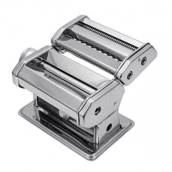 Hand Crank Stainless Steel Fresh Pasta Maker Roller Machine For Spaghetti Noodle Tools Kit