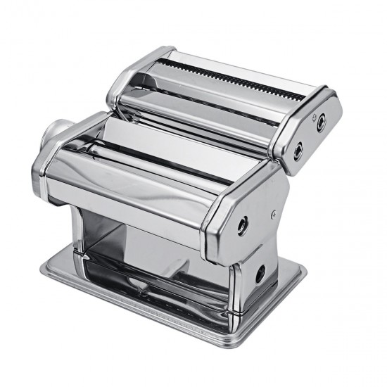 Hand Crank Stainless Steel Fresh Pasta Maker Roller Machine For Spaghetti Noodle Tools Kit