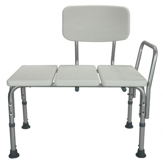 Heavy Duty Wheelchair to Bath Tub Shower Chair Transfer Bench Seat Hand Rail