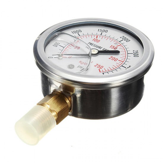 Hydraulic Liquid Filled Pressure Gauge 0-3500 PSI