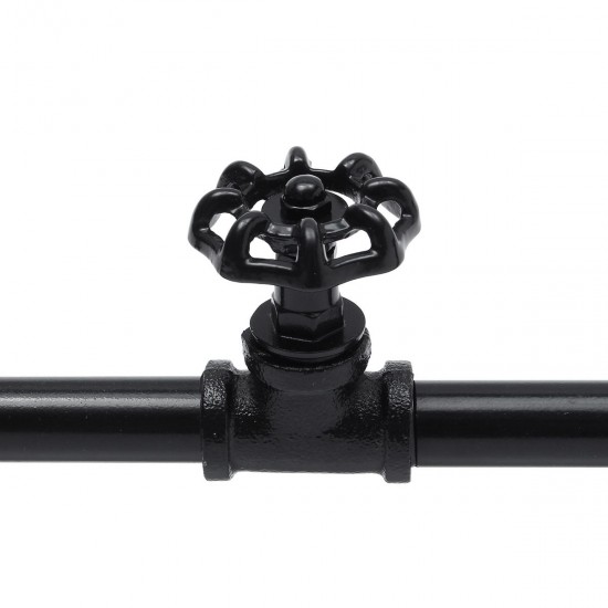 Industrial Iron Pipe Steam ValveHanger Wall Mounted Hook Hat Coat Hanging Storage Rack