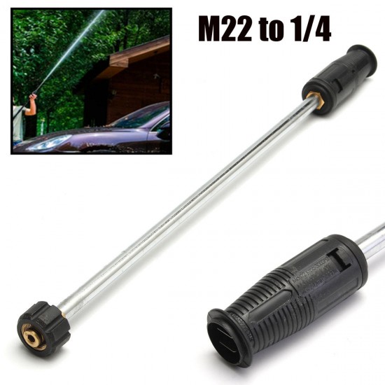 M22 to 1/4 Inch Quick Release Extension Rod for 3000PSI Pressure Washer Spray Lance Gun