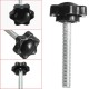 M6x40mm Star Shaped Head Knob Screw Clamping Plum Plastic 25mm Head Diameter