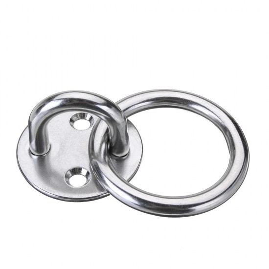 M8 Stainless Steel Diamond Pad Eye with Ring for Boat Marin Yoga Swings Hammocks Anchor