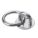 M8 Stainless Steel Diamond Pad Eye with Ring for Boat Marin Yoga Swings Hammocks Anchor