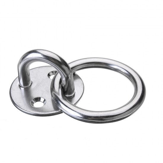 M8 Stainless Steel Diamond Pad Eye with Ring for Boat Marin Yoga Swings Hammocks Anchor