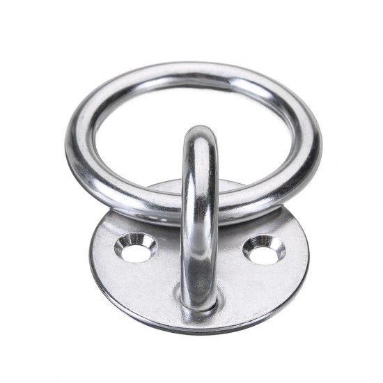 M8 Stainless Steel Diamond Pad Eye with Ring for Boat Marin Yoga Swings Hammocks Anchor