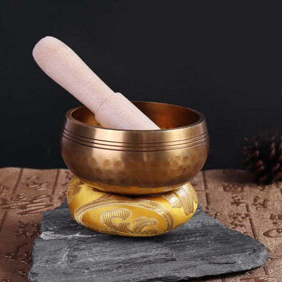 Meditation Yoga Singing Bowl Buddhist Chanting Bowl Therapy Mallet Mat Cushion