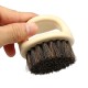 Mens Boar Hair Bristle Comb Beard Mustache Brush Oval Handheld Moustache Cleaning Brush