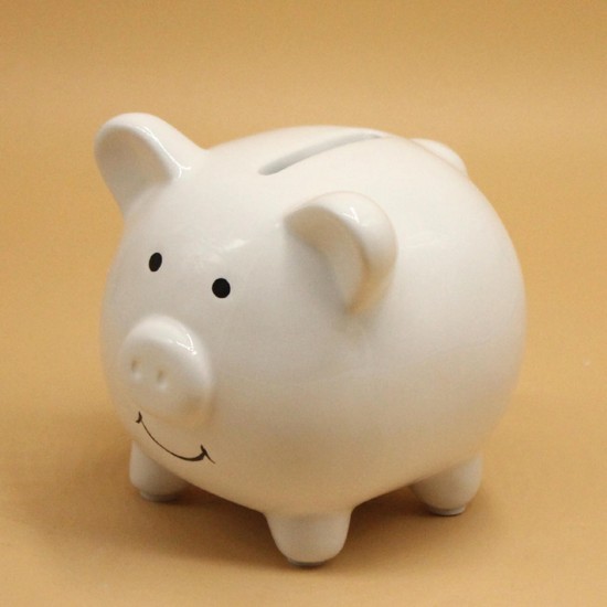 Piggy Bank Ceramic Coin Money Saving Box Cash Storage Holder Kids Gift