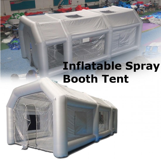 Portable Giant Oxford Cloth Inflatable Tent Workstation Spray Paint With 110V Blower
