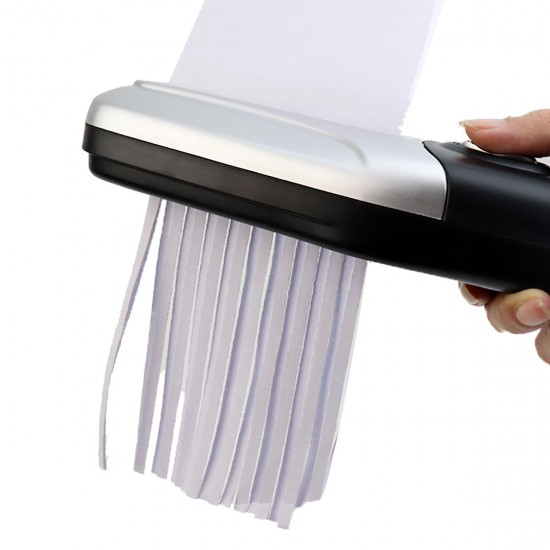 Portable Mini Electric Paper Shredder Office Handheld Cutter Strip Cut Machine